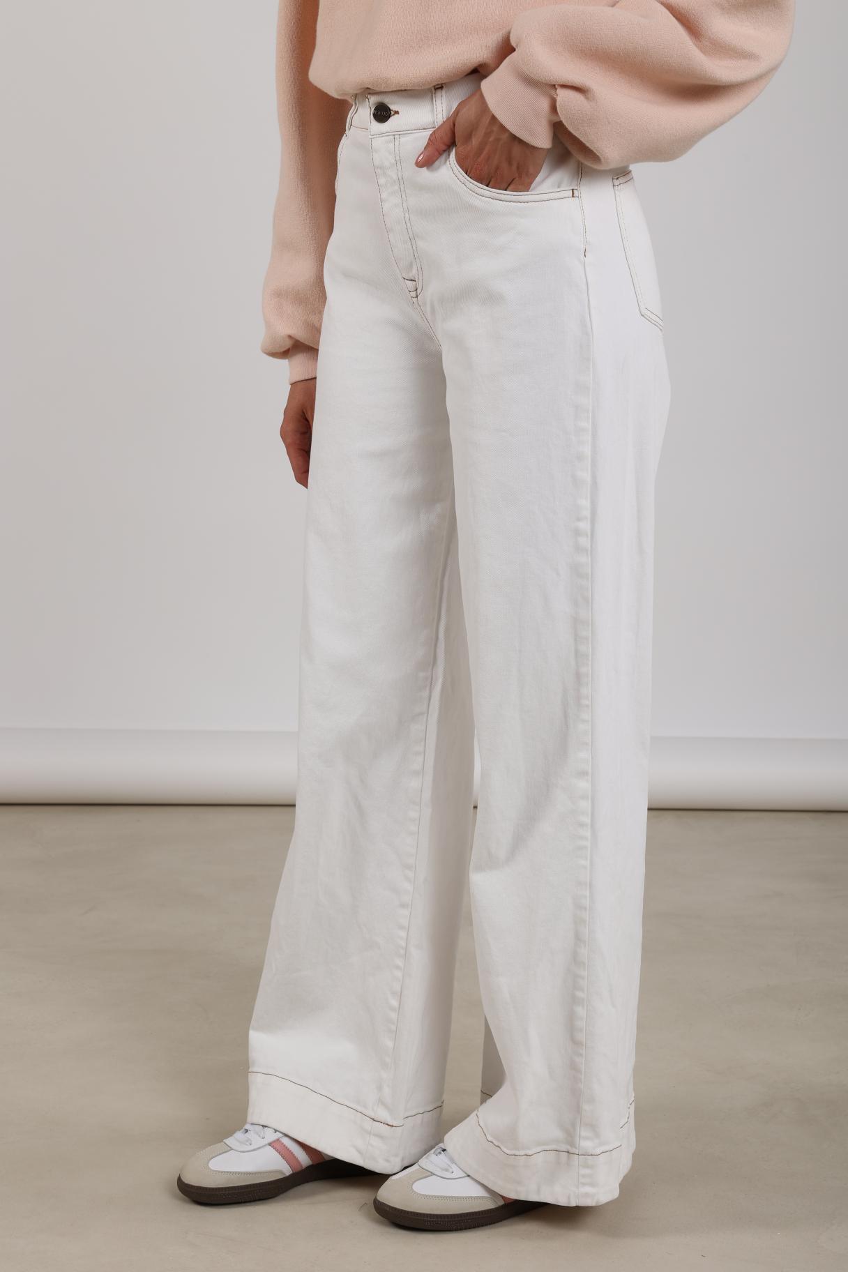 Abby Pants Denim Embroidery | Off White
