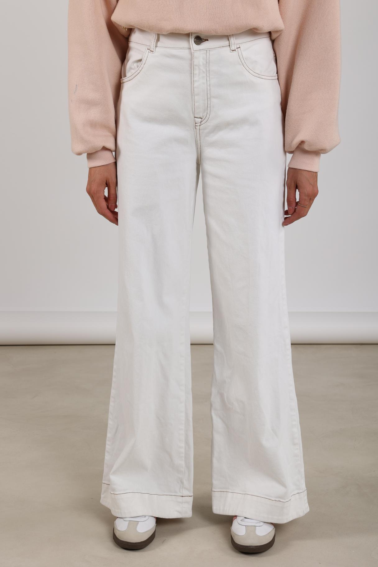 Abby Pants Denim Embroidery | Off White