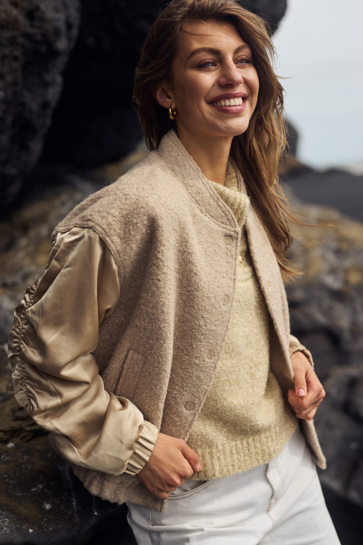 Baltimore Jacket Satin | Sand