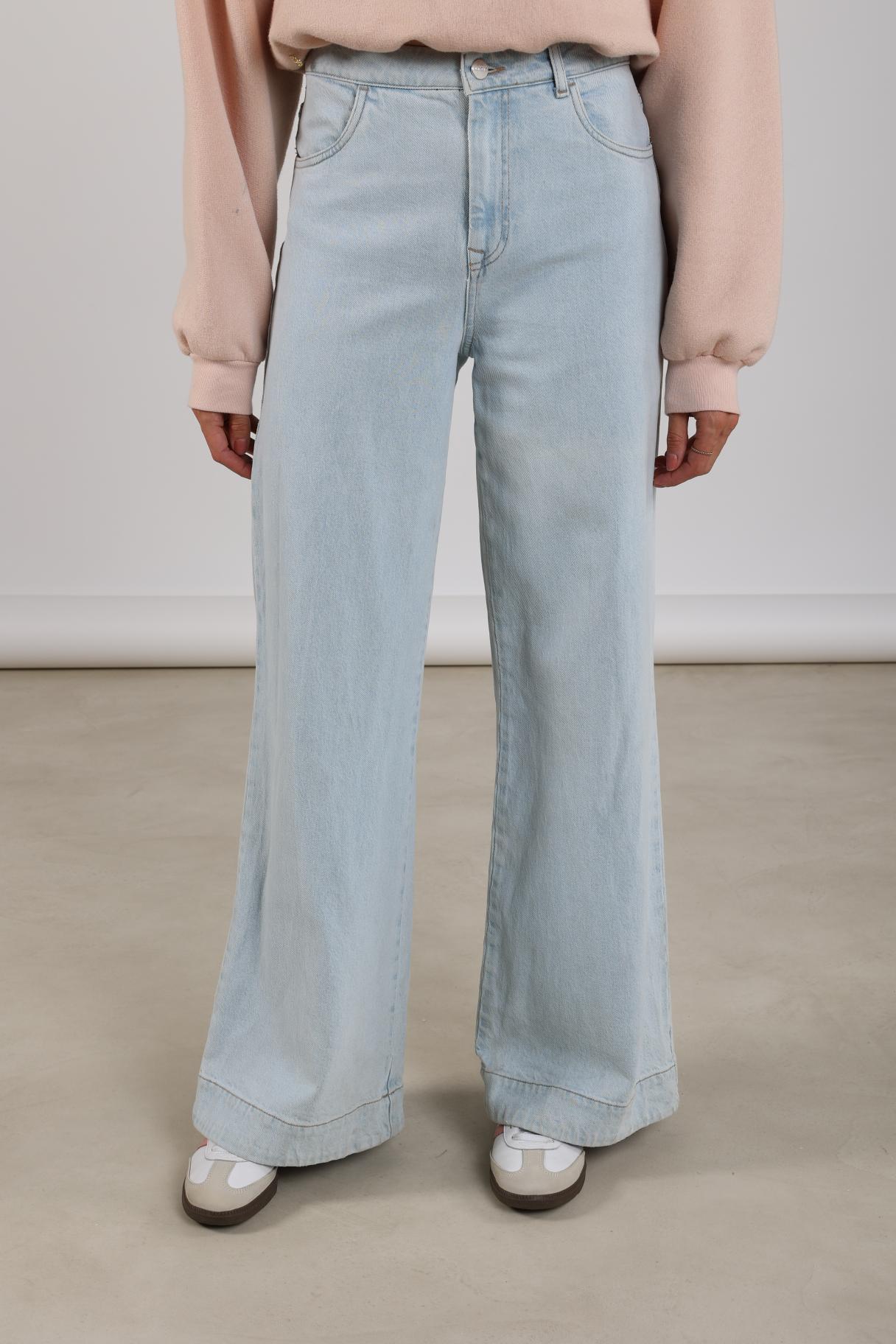 Abby Pants Denim Strass | Bleached Denim