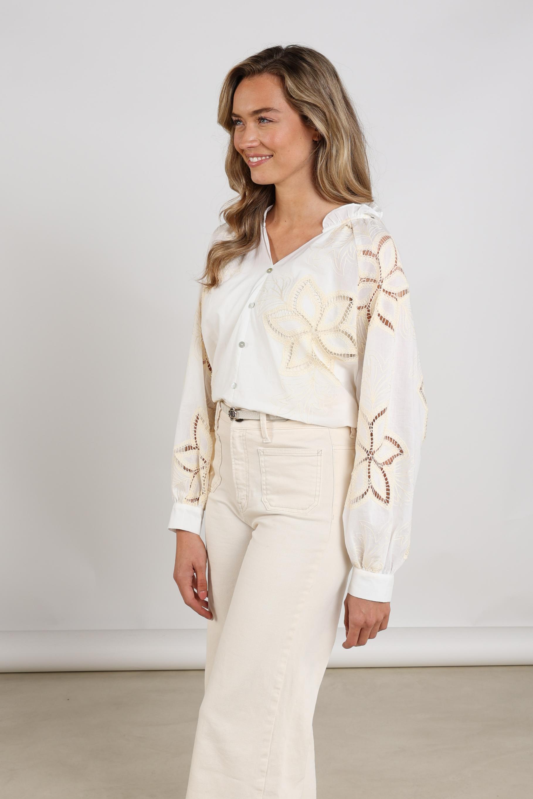 Bridget Blouse Embroidery | Off White