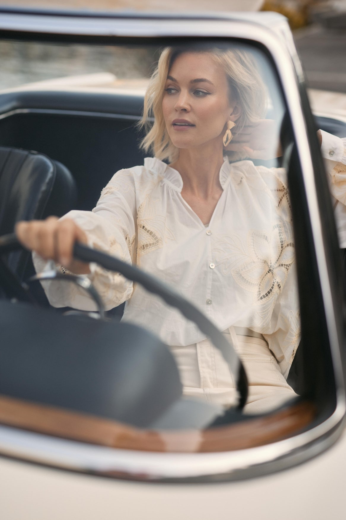 Bridget Blouse Embroidery | Off White