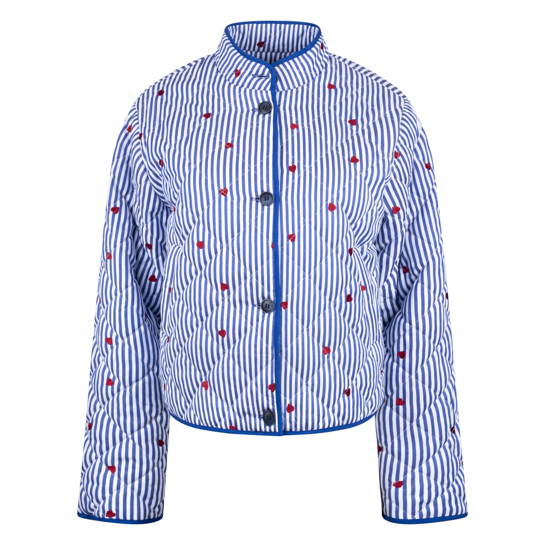 June Jacket Stripe | Offwhite/Navy