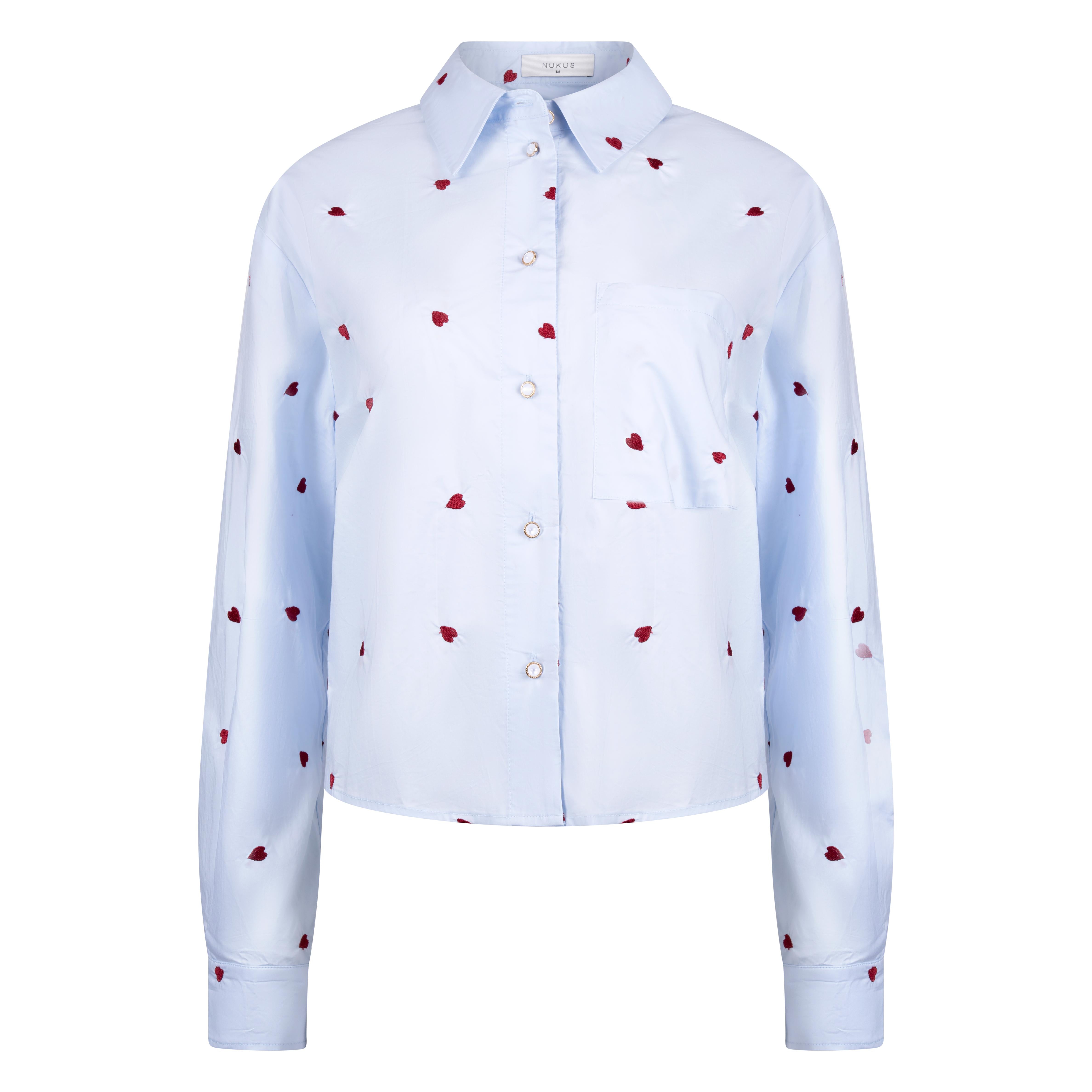 Sorrento Blouse Heart | Sky/Kiss