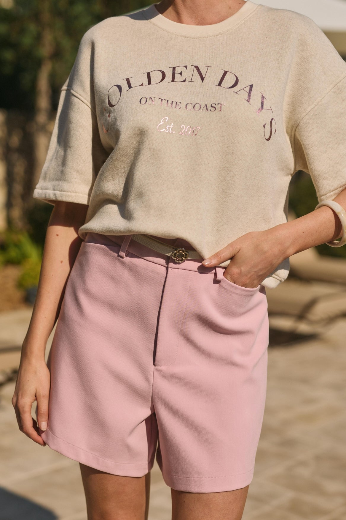 Lotte Pullover Golden Days | Sand Melange/Blush