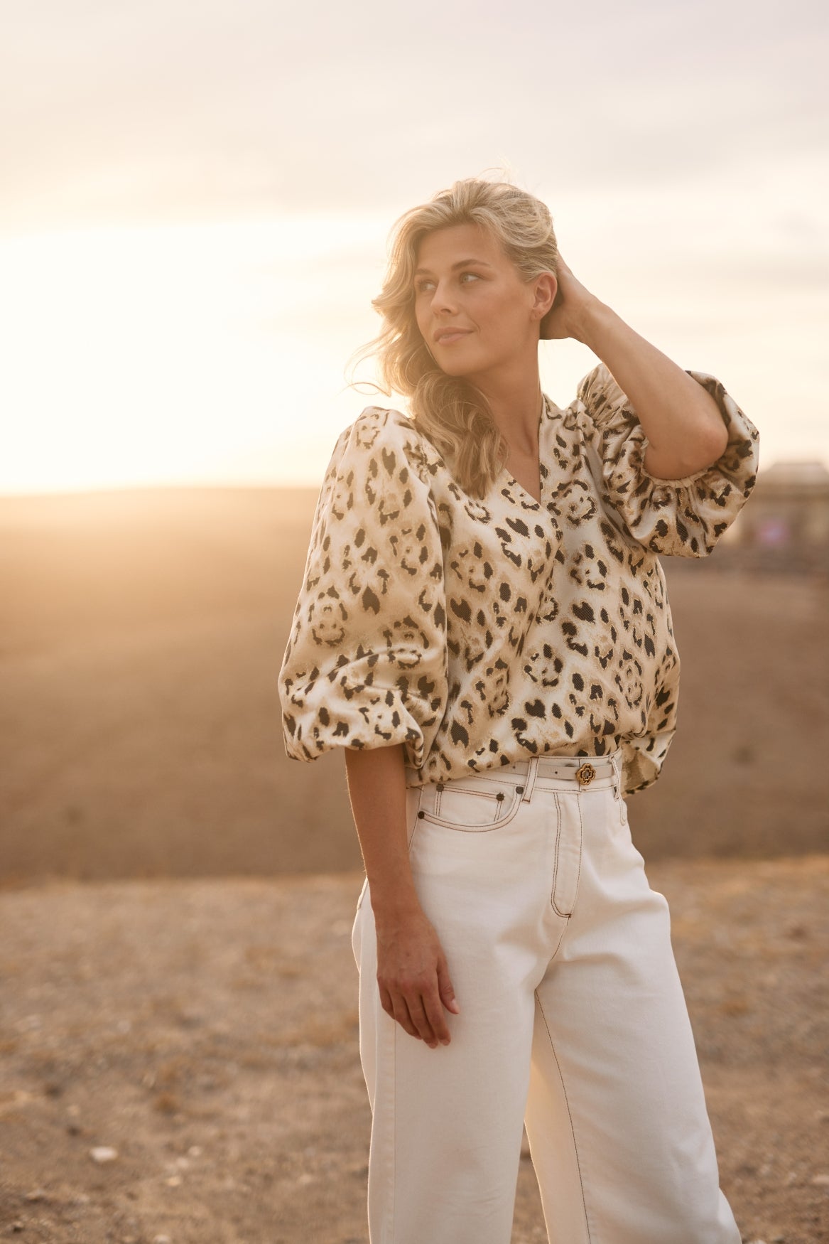 Delilah Blouse Panter | Gold