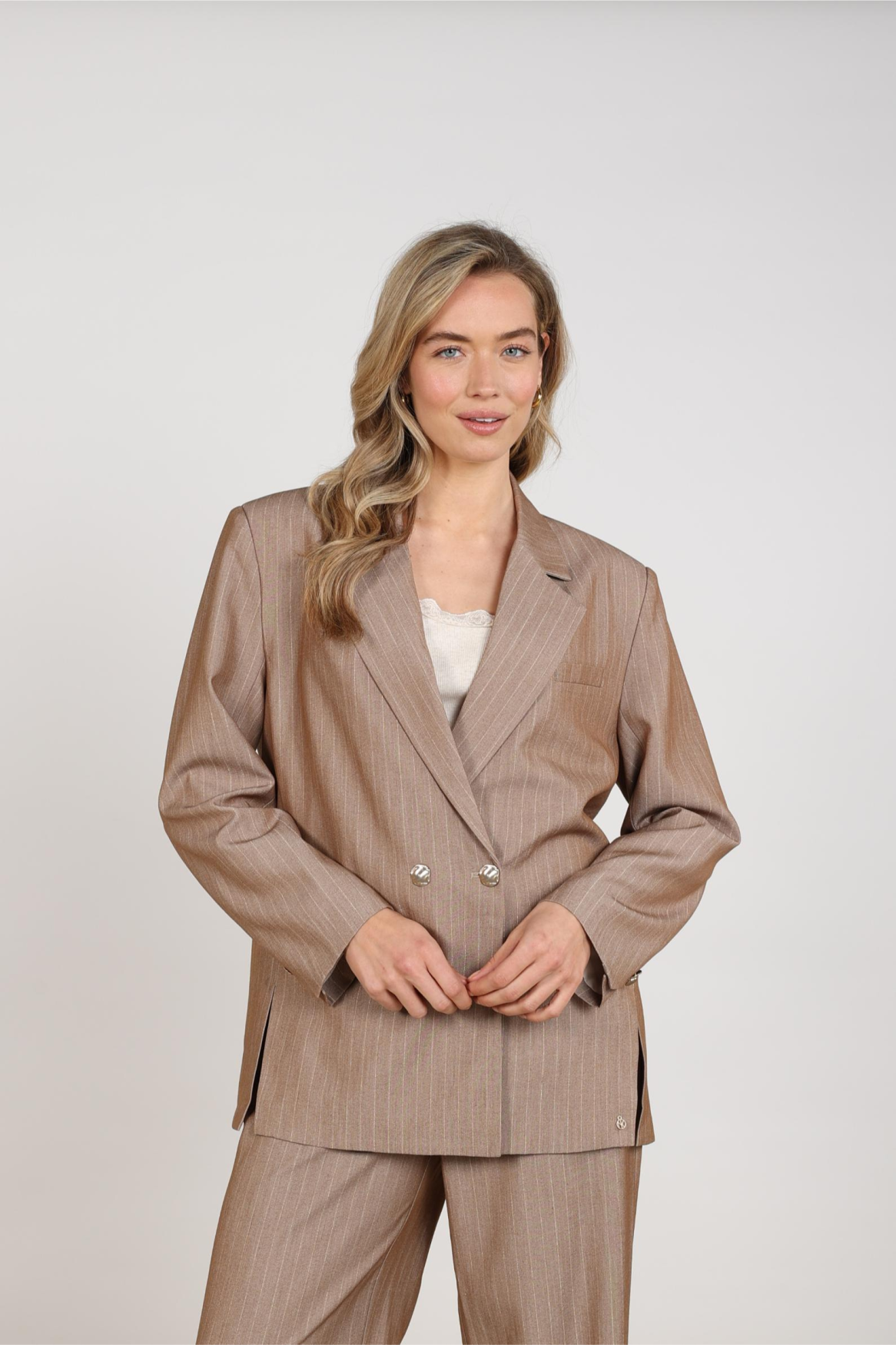 Doloris Blazer Stripes | Taupe