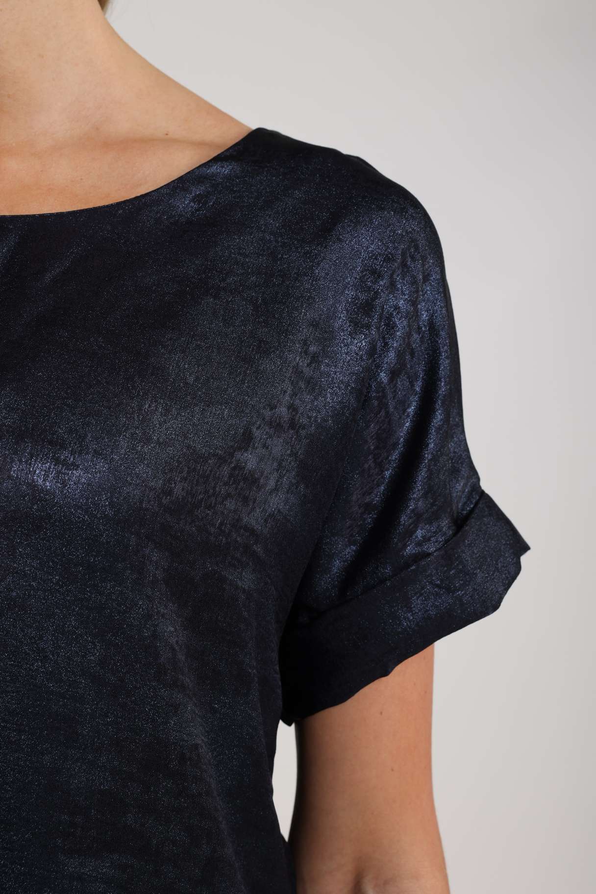 Irene Top Shiny | Navy