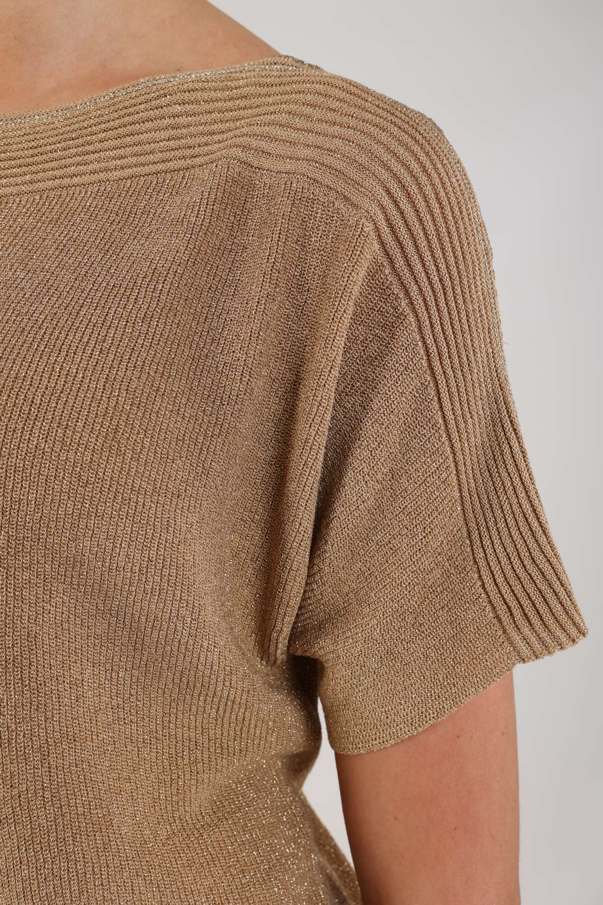 Merla Top Lurex | Camel
