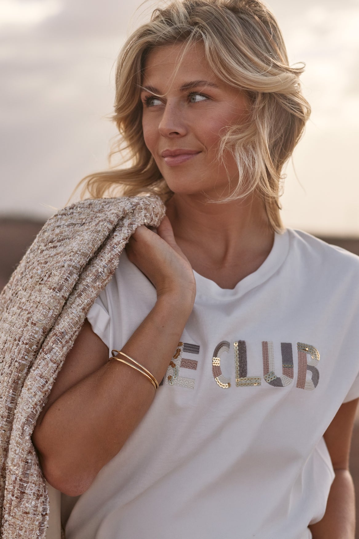 Femke Shirt Le Club | Offwhite/Powder