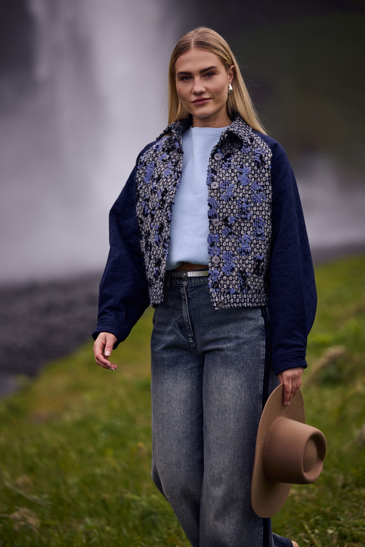 Milou Jacket Paillet | Navy