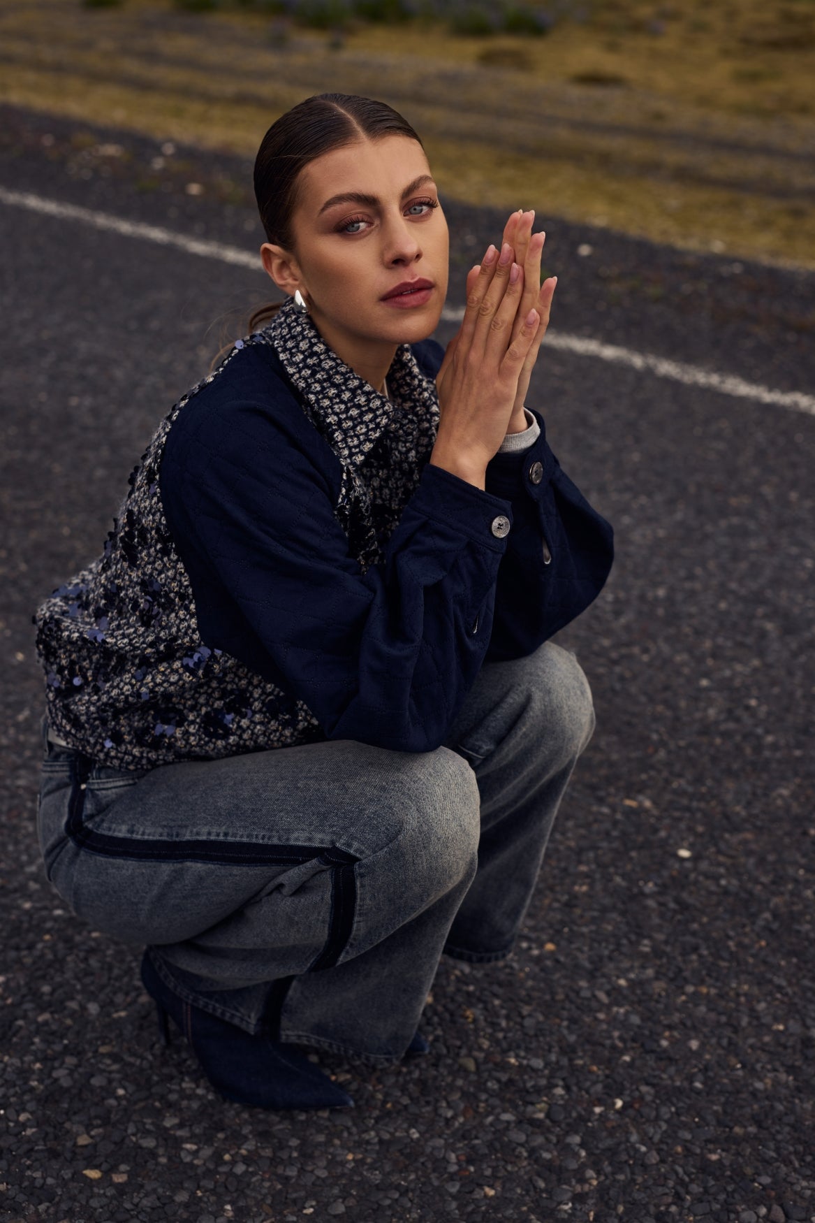 Milou Jacket Paillet | Navy