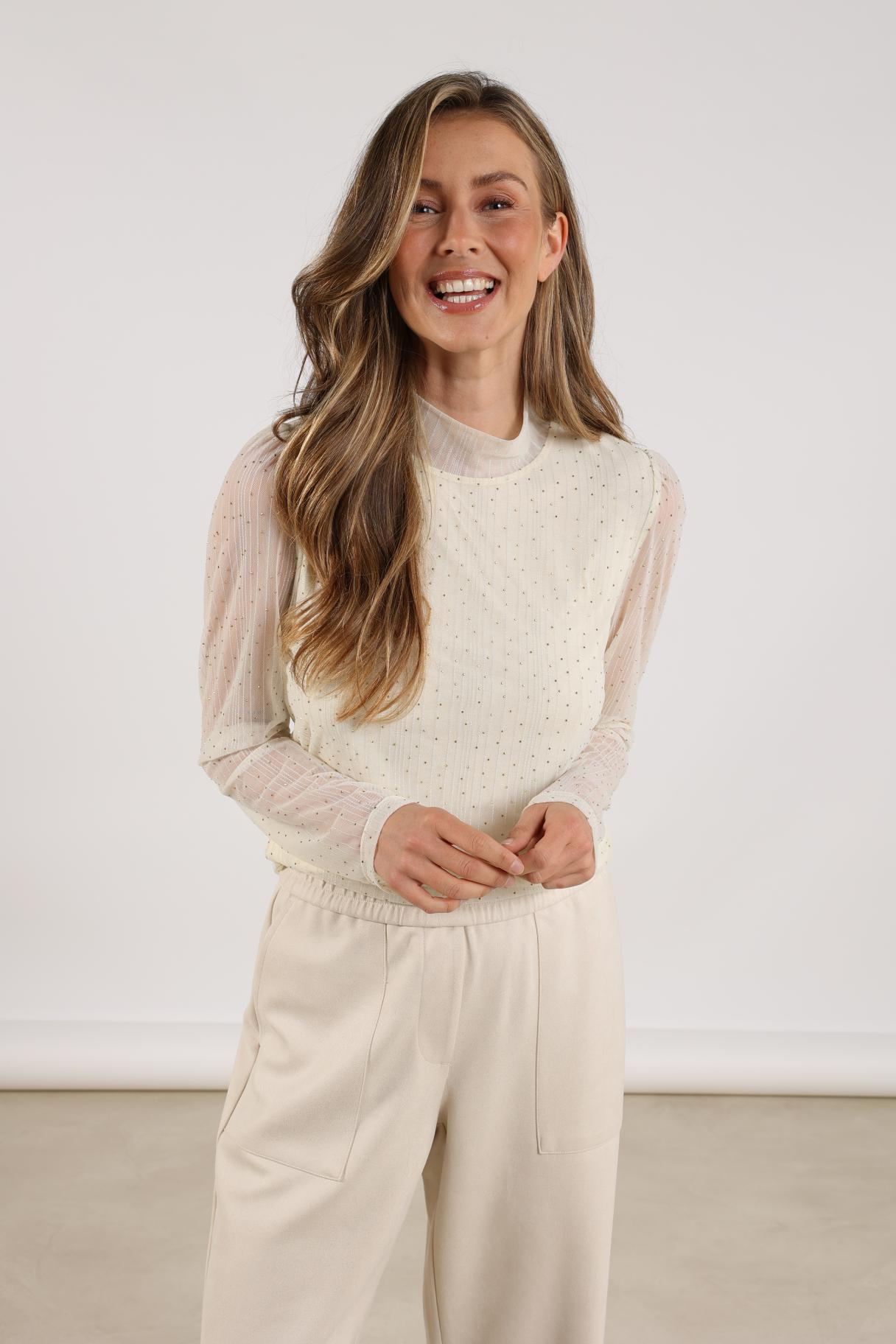 Puck Top Strass | Off White