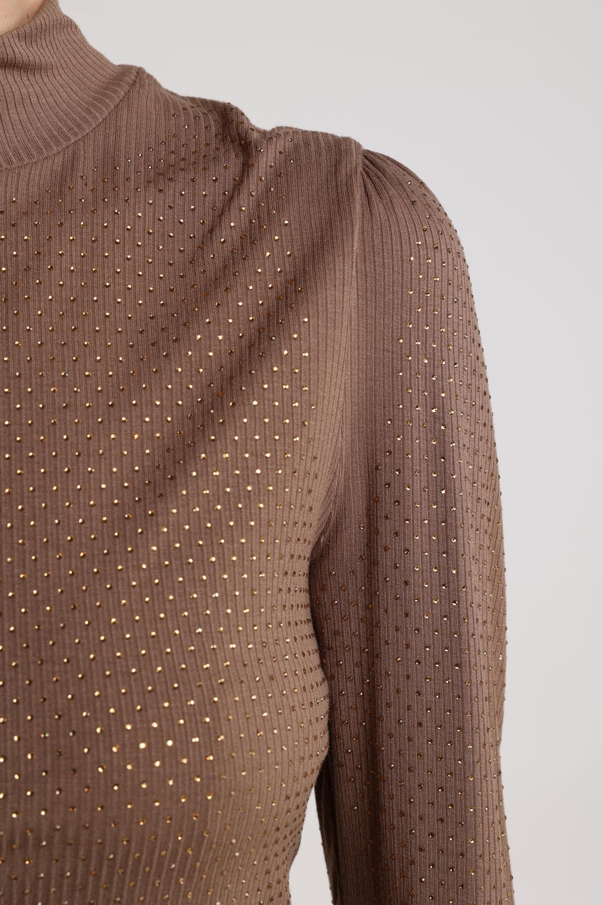 Puck Top Strass | Camel