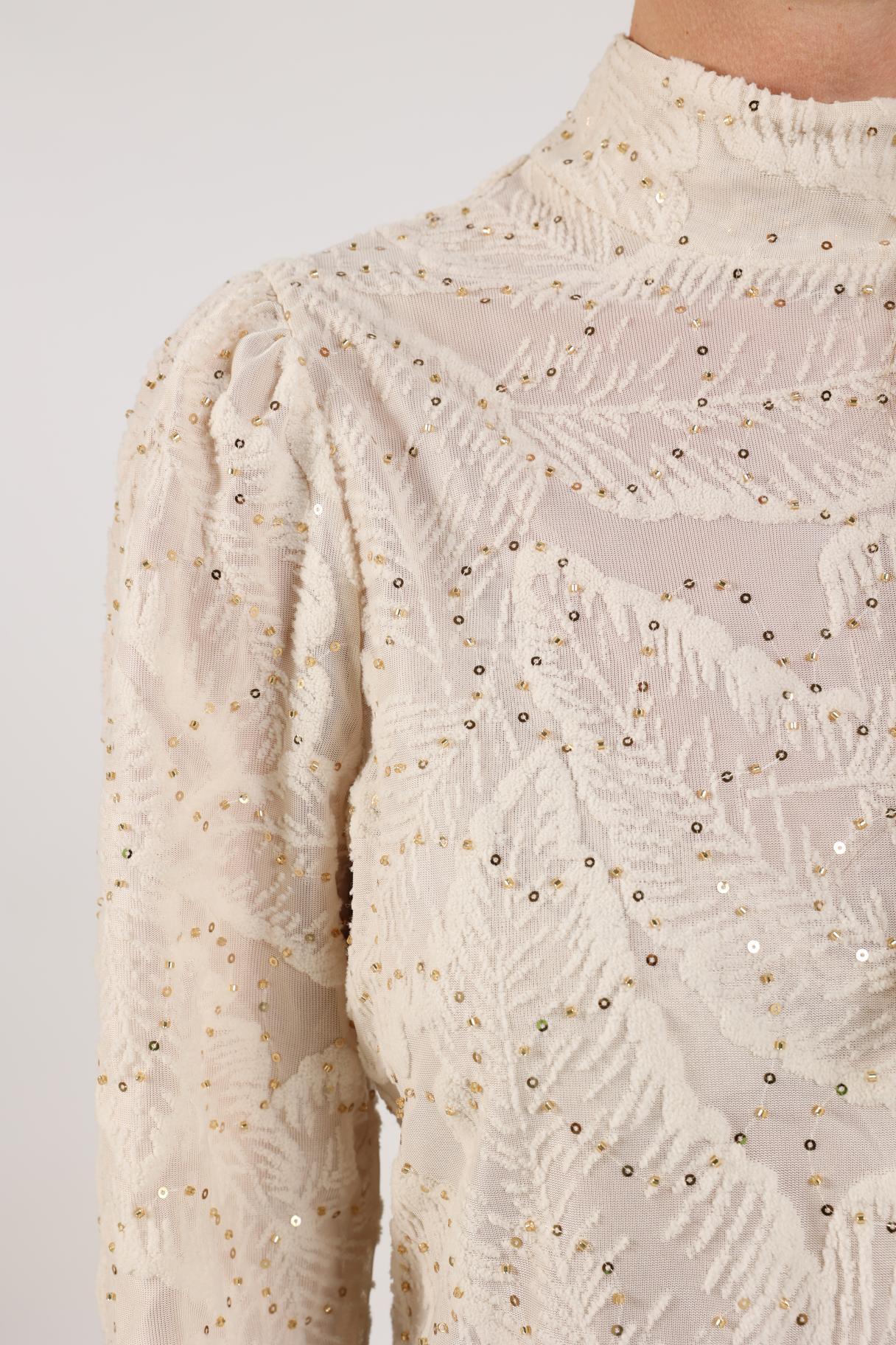 Puck Top Leaf Paillet | Off White