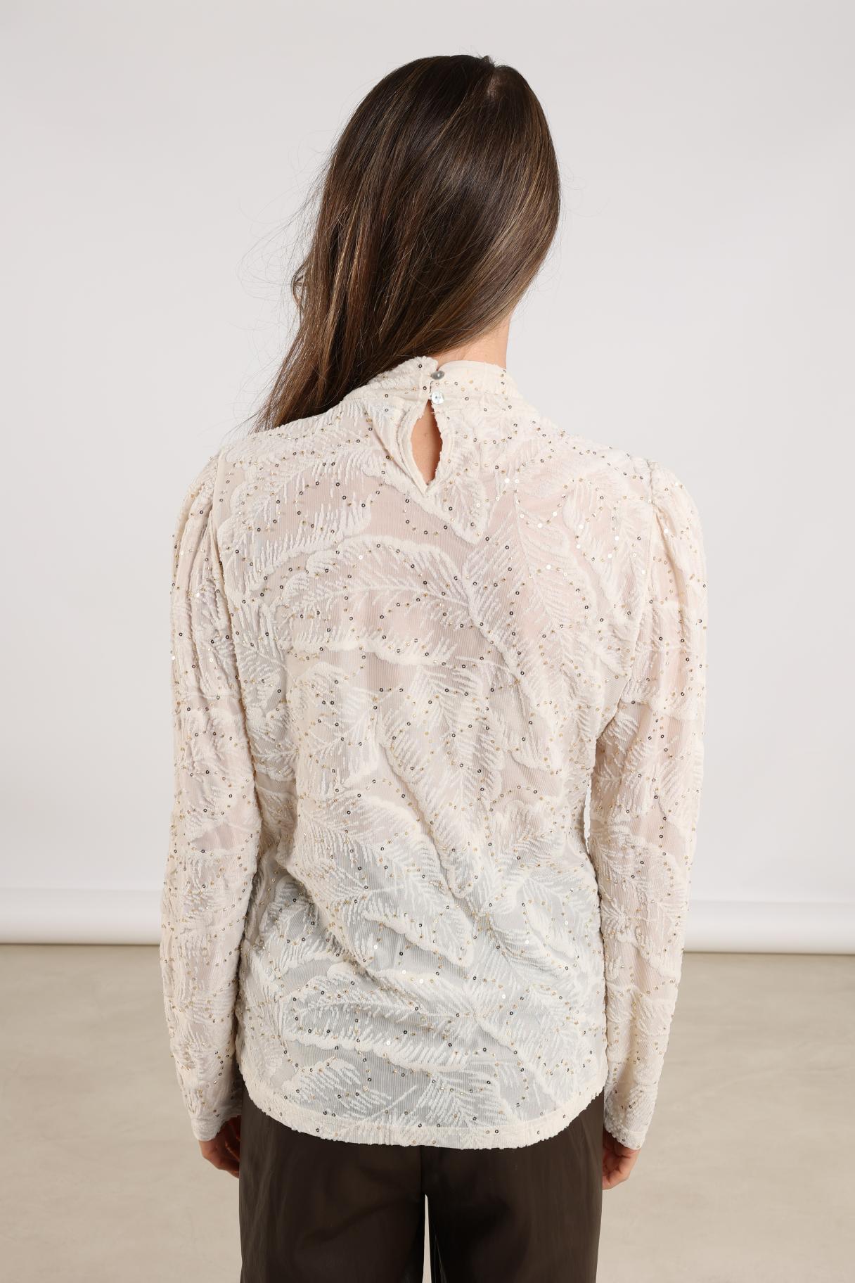 Puck Top Leaf Paillet | Off White