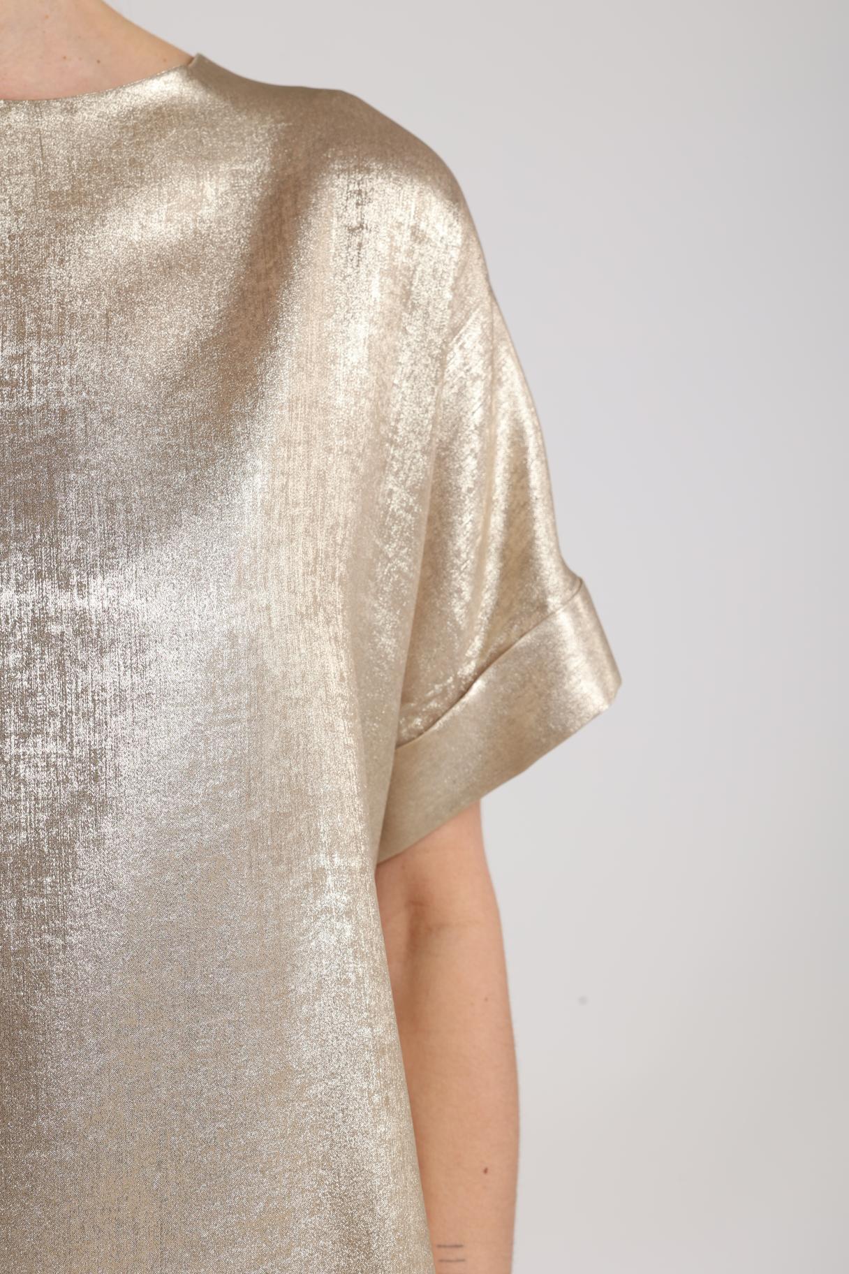 Irene Top Shiny | Gold