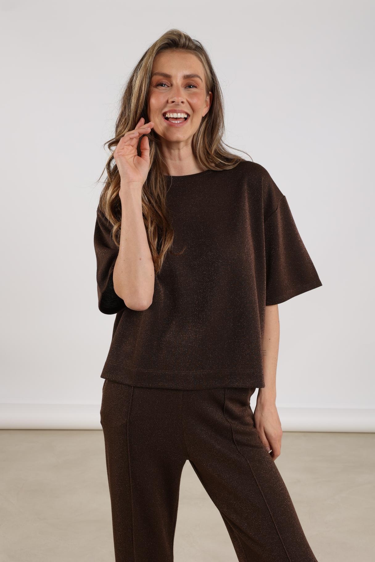 Hilly Top Lurex | Dark Chocolate