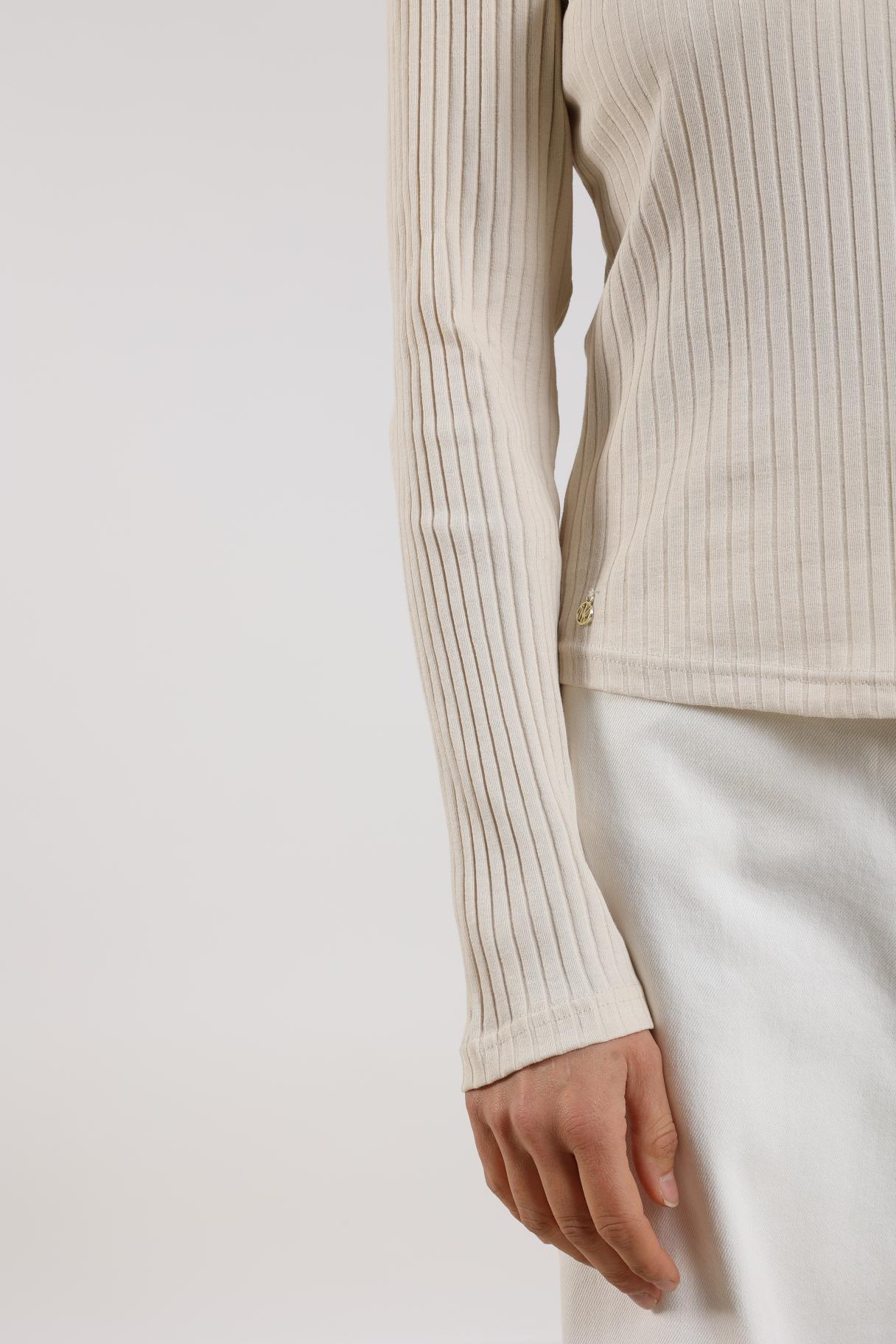 Lilia Top LS Rib | Off White