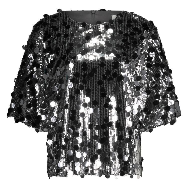 Yara Top Paillet | Silver