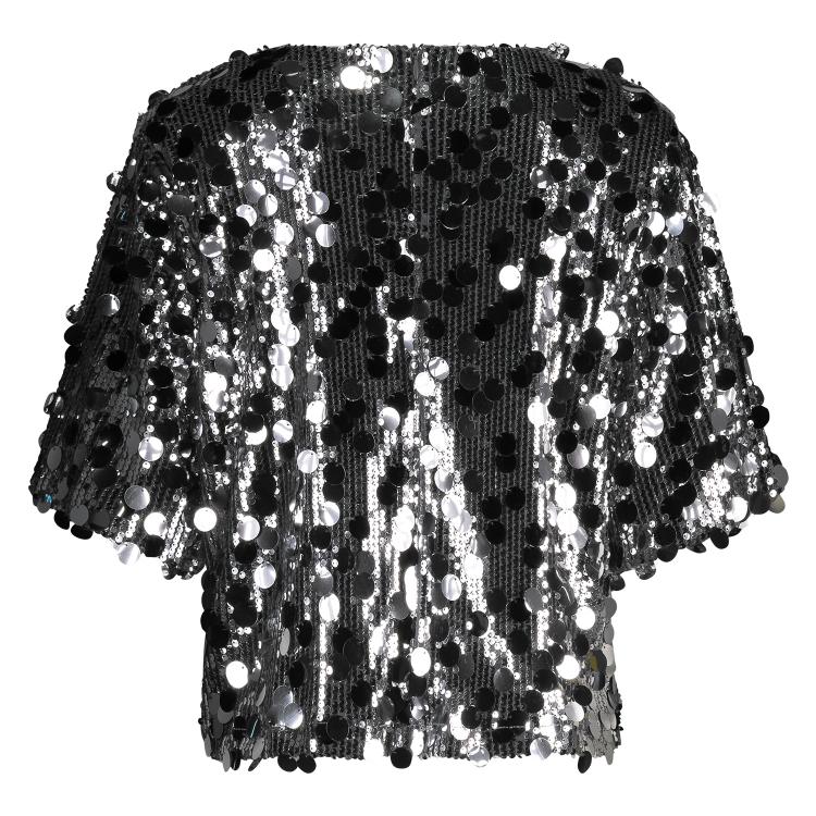 Yara Top Paillet | Silver