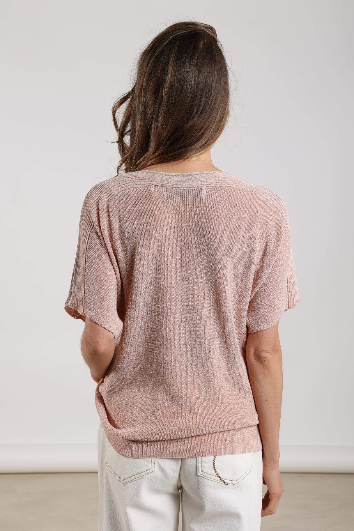 Merla Top Lurex | Dusty Pink