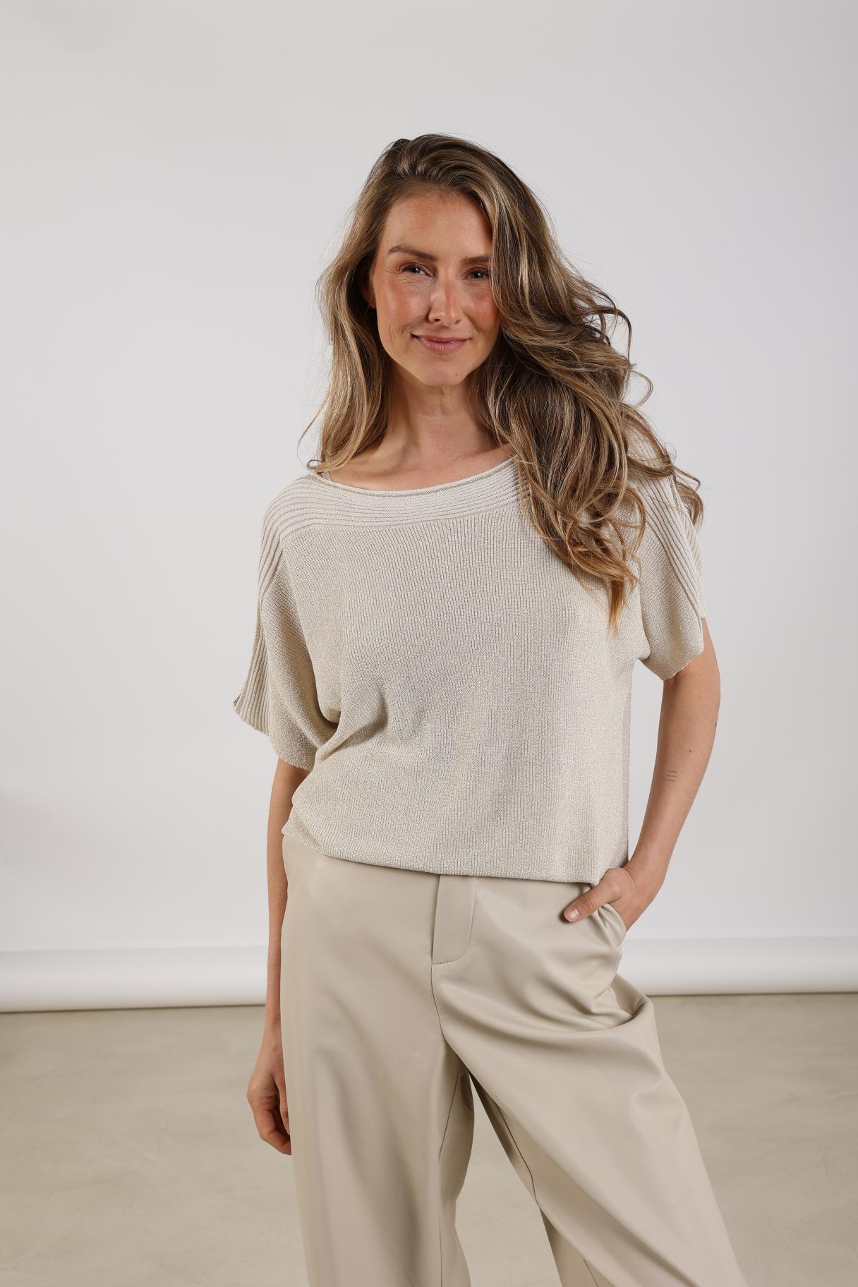 Merla Top Lurex | Sand