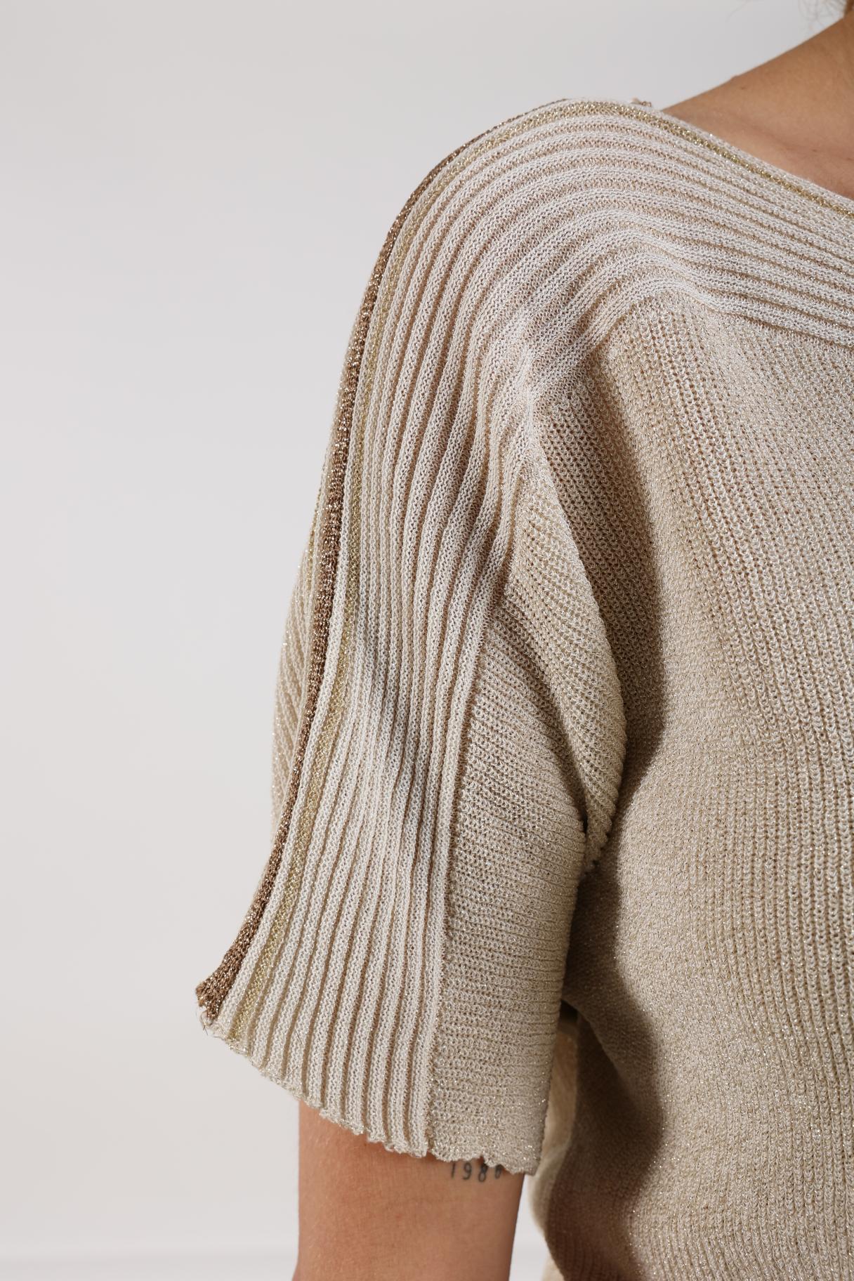 Merla Top Lurex | Sand