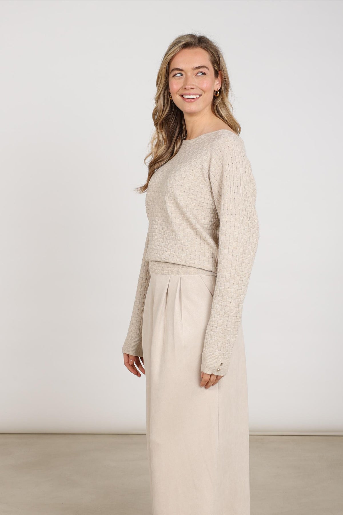 Kento Top Lurex | Sand