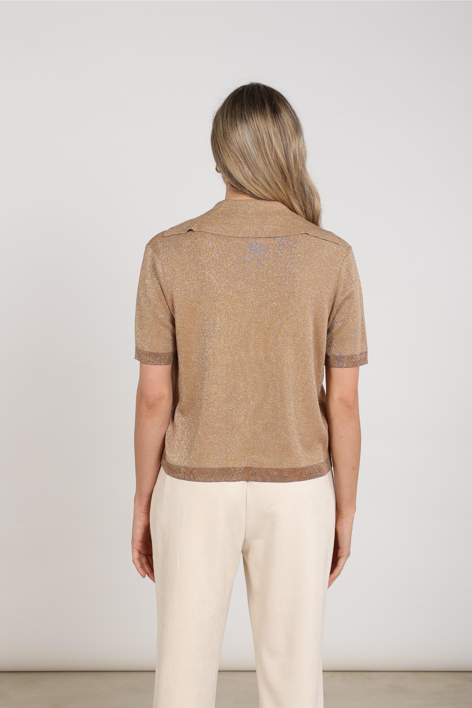 Keelie Top Lurex | Toffee