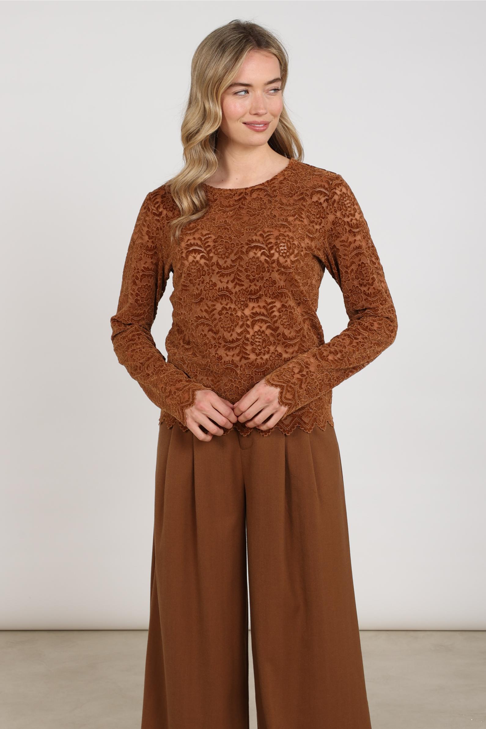 Wies Top Lace | Espresso