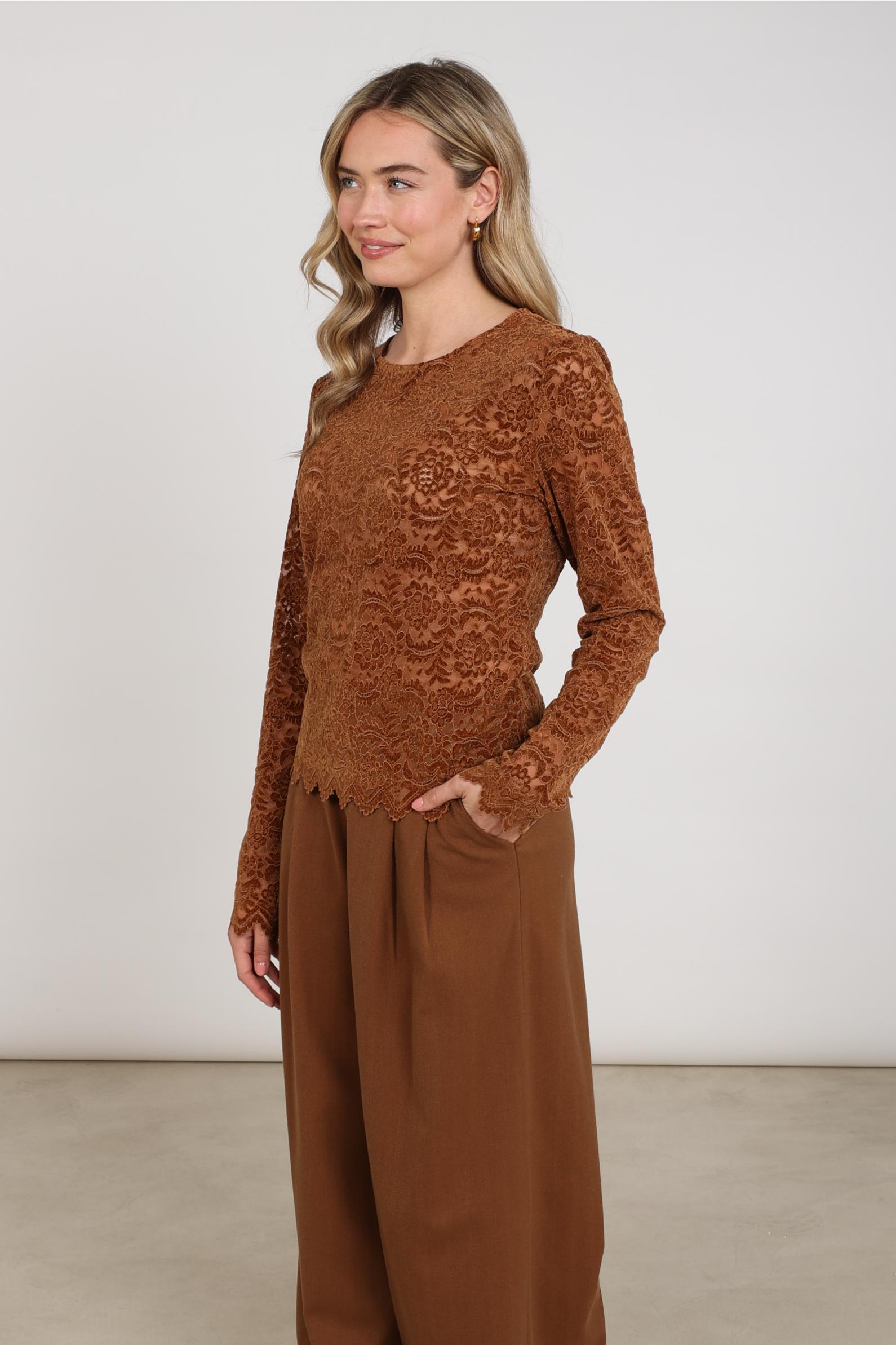Wies Top Lace | Espresso