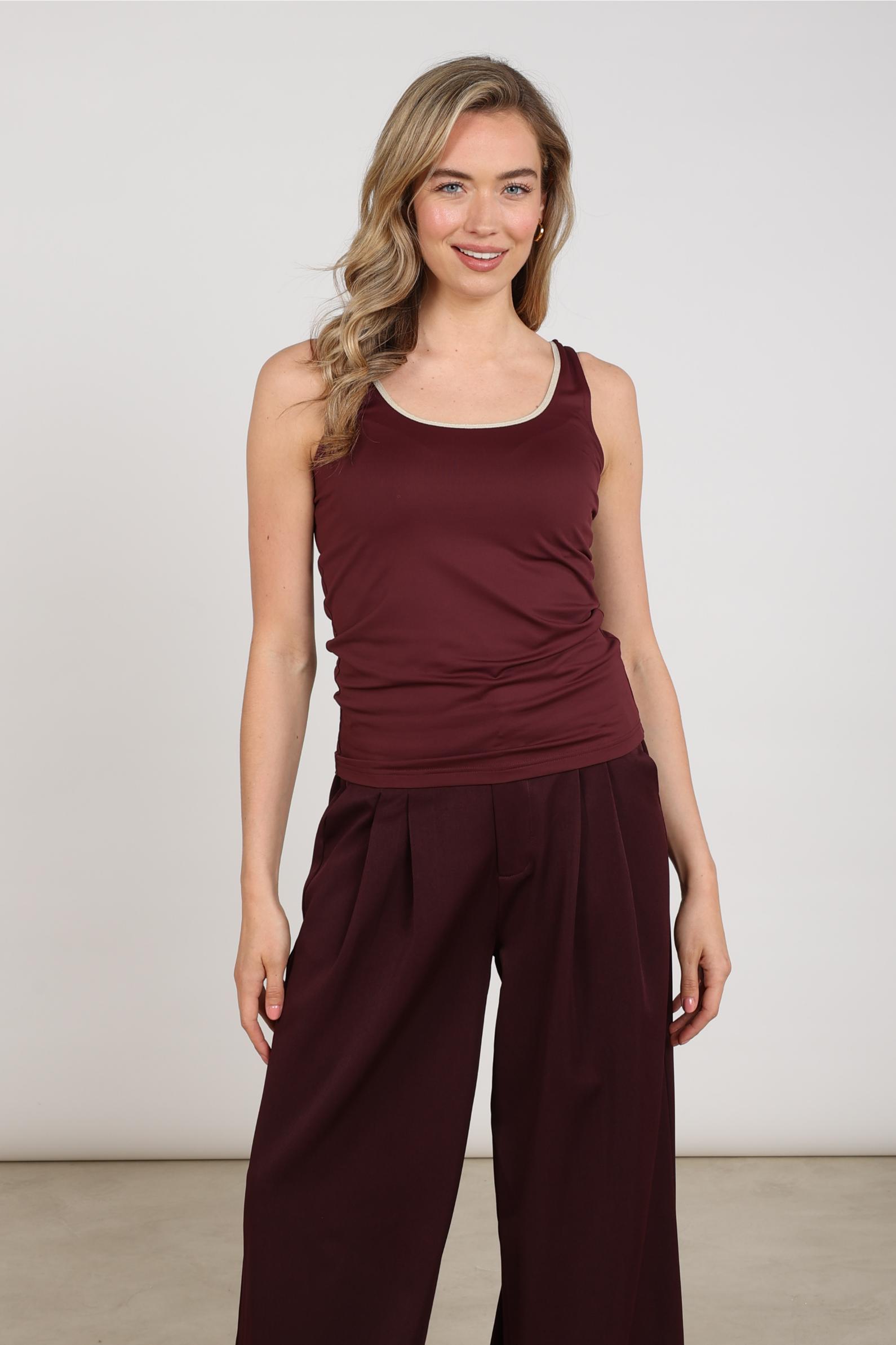 Juba Singlet | Cherry/Gold