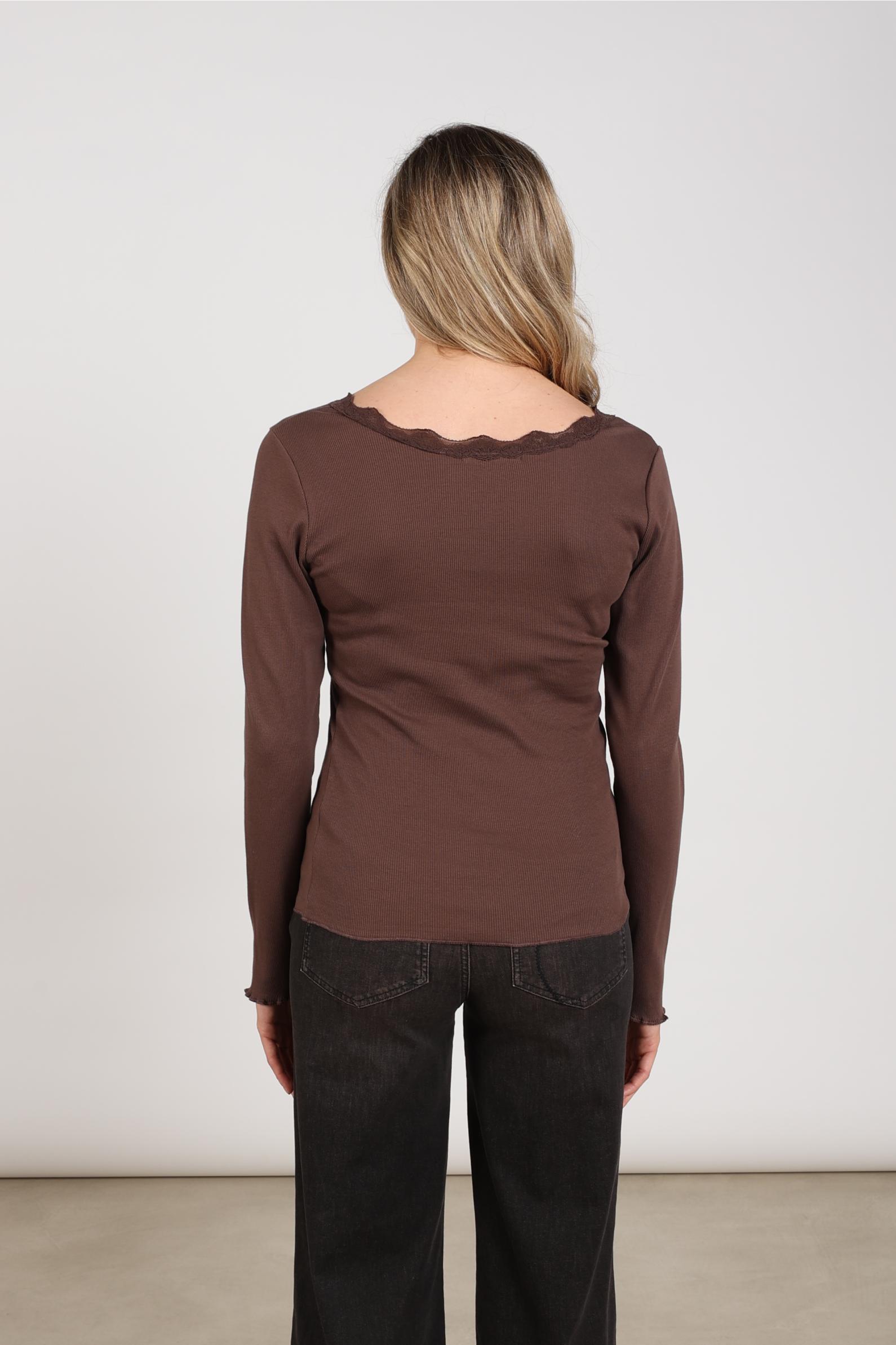 Mika Top Lace | Chocolate