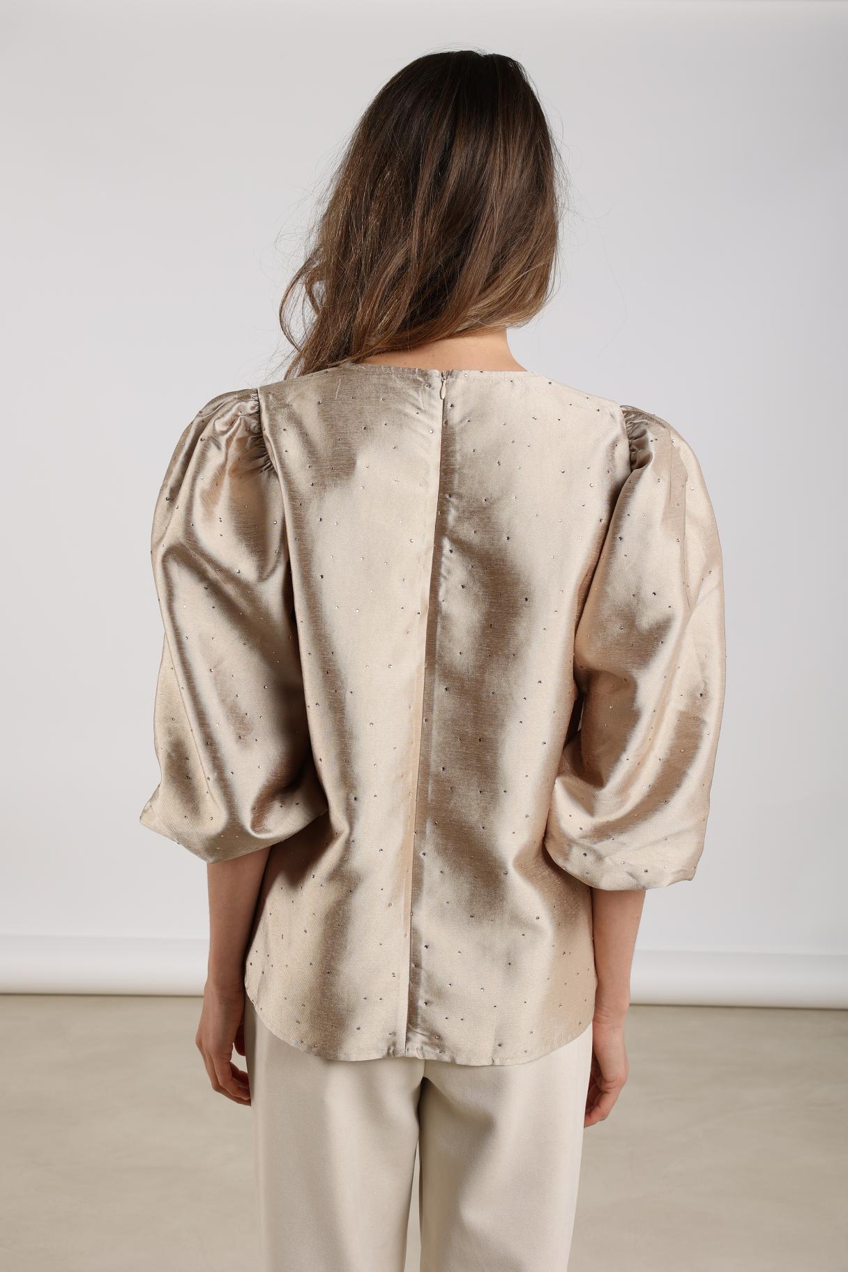 Delilah Blouse Strass | Gold