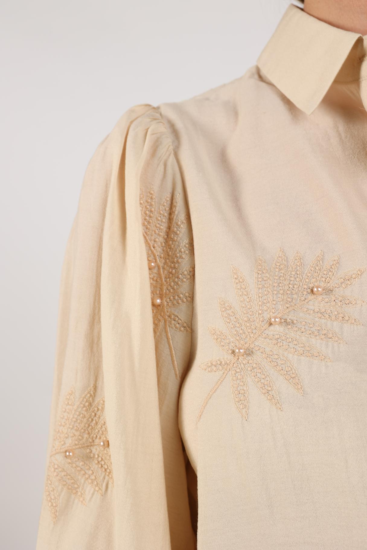 Milanova Blouse Pearl | Sand