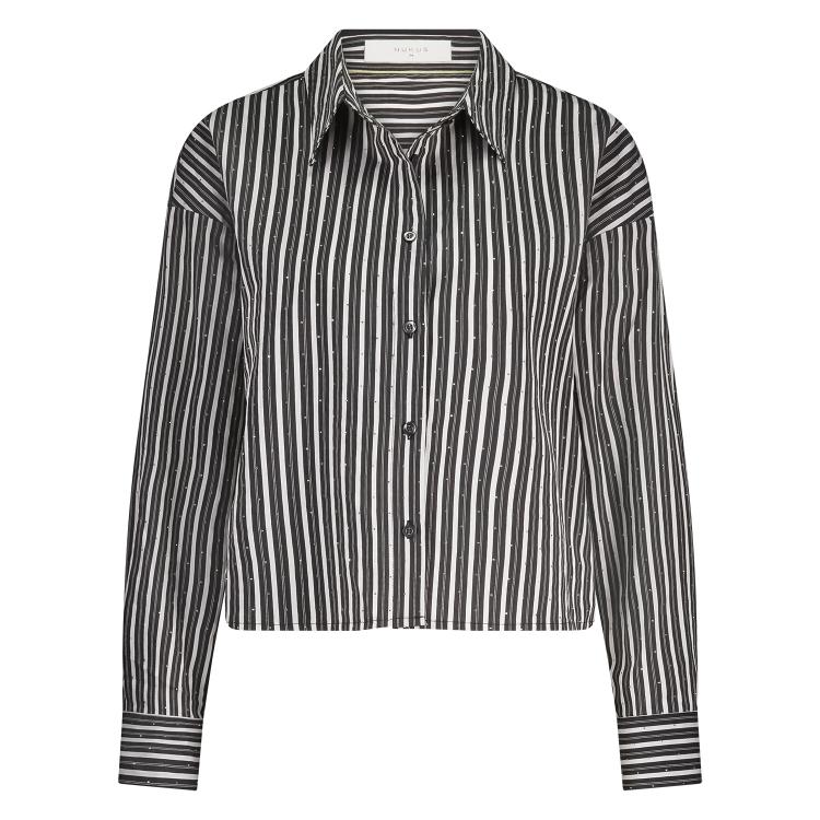 Tessa Blouse Strass | Offwhite/Black