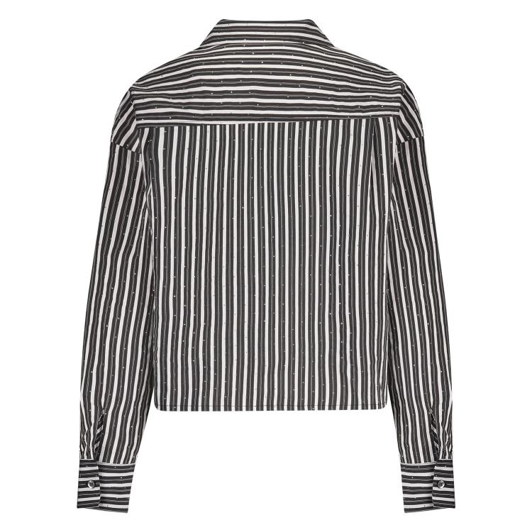 Tessa Blouse Strass | Offwhite/Black