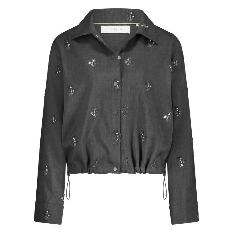 Newport Blouse Embroidery | Antracite