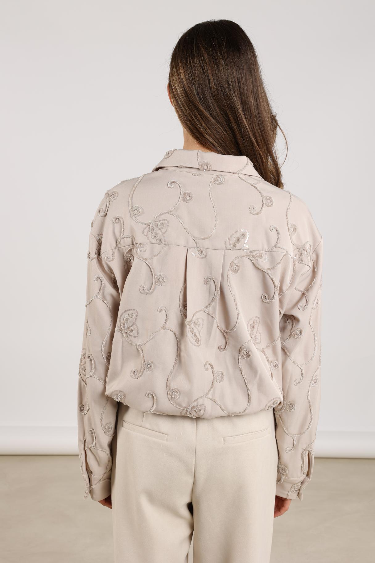 Newport Blouse Embroidery | Sand