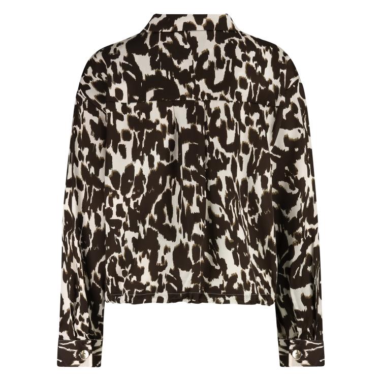 Newport Blouse | Offwhite/Dark Chocolate