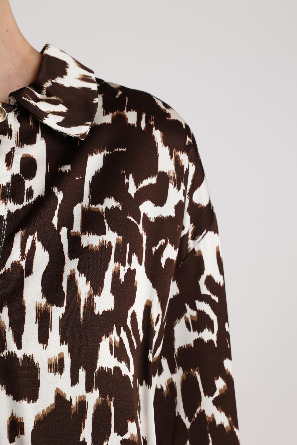 Newport Blouse | Offwhite/Dark Chocolate