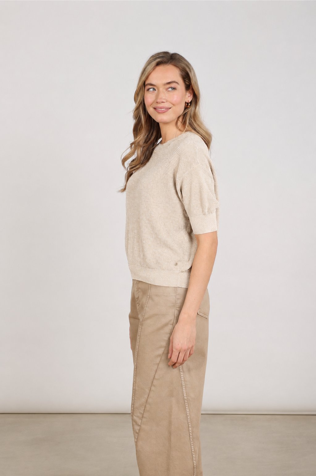 Kinty Top Lurex | Sand