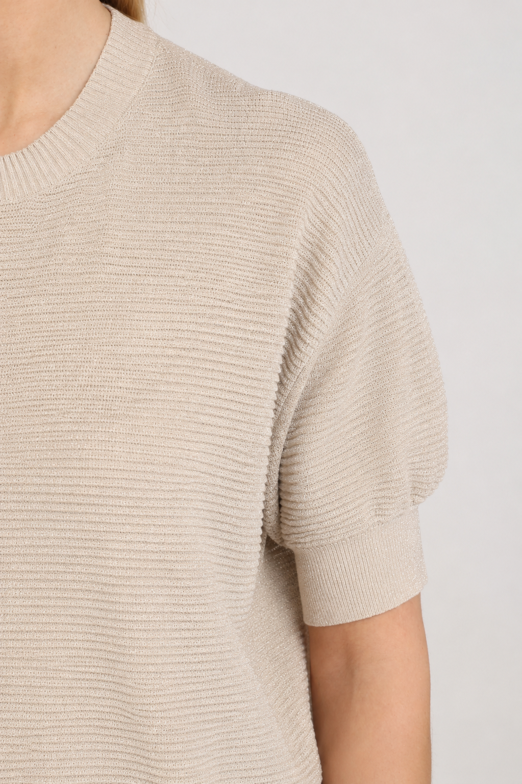 Kinty Top Lurex | Sand