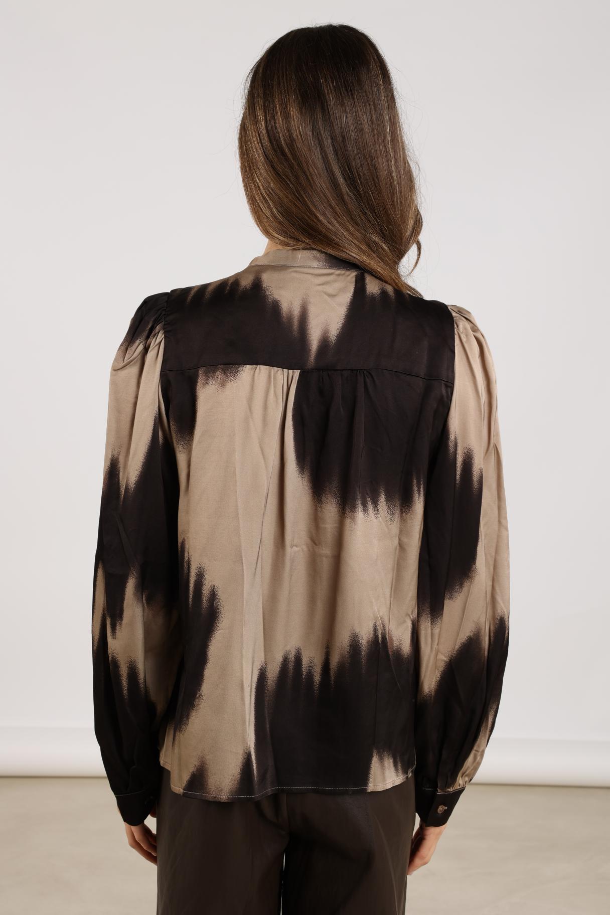 Lizzy Blouse | Sand/Dark Chocolate