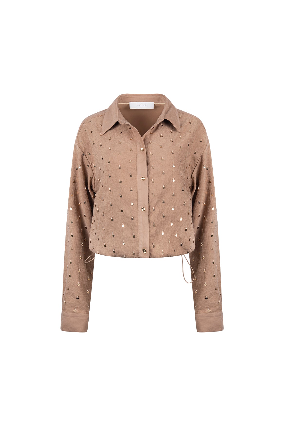Ally Blouse Paillet Beads | Toffee