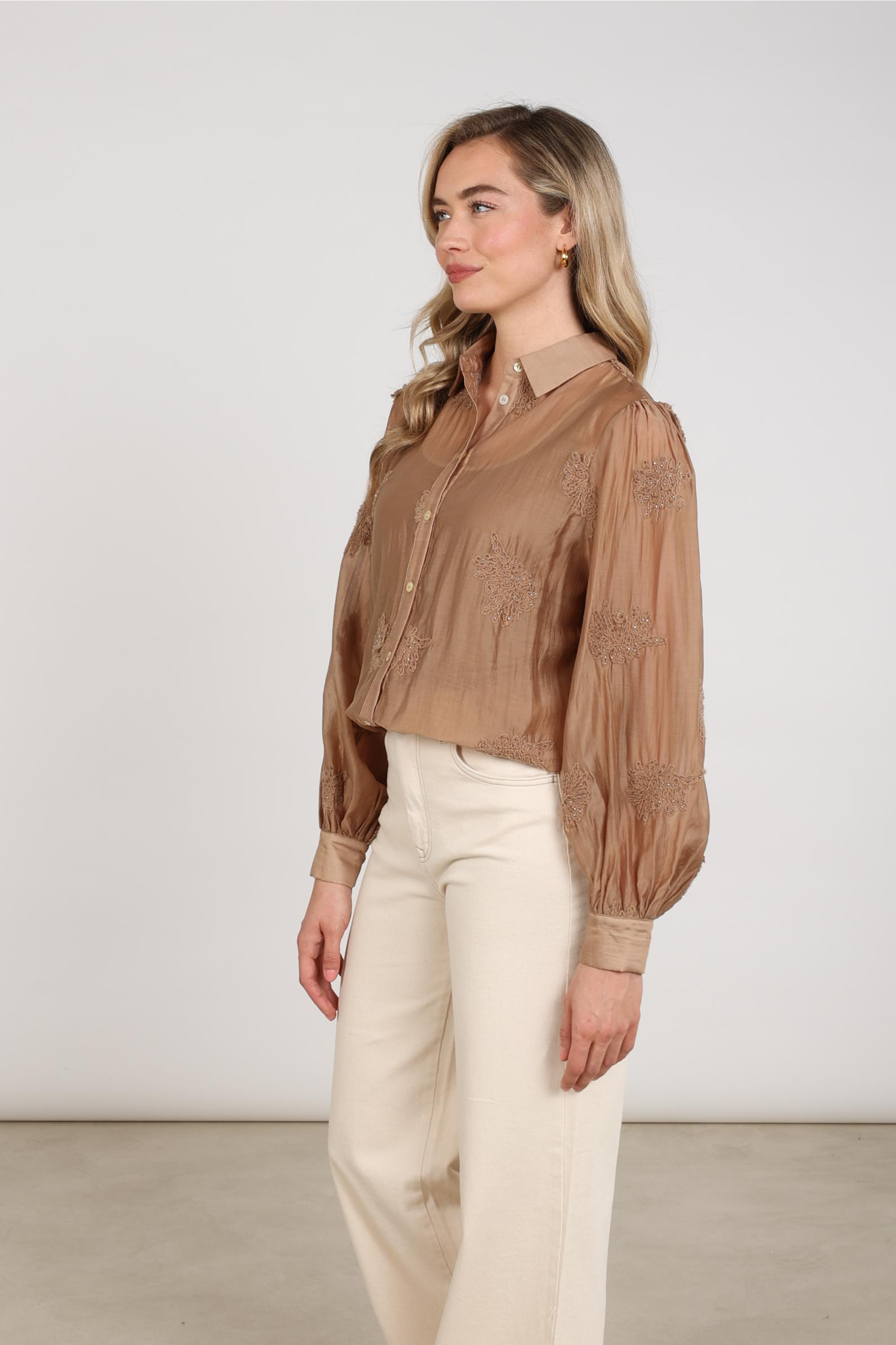 Milanova Blouse Embroidery | Toffee