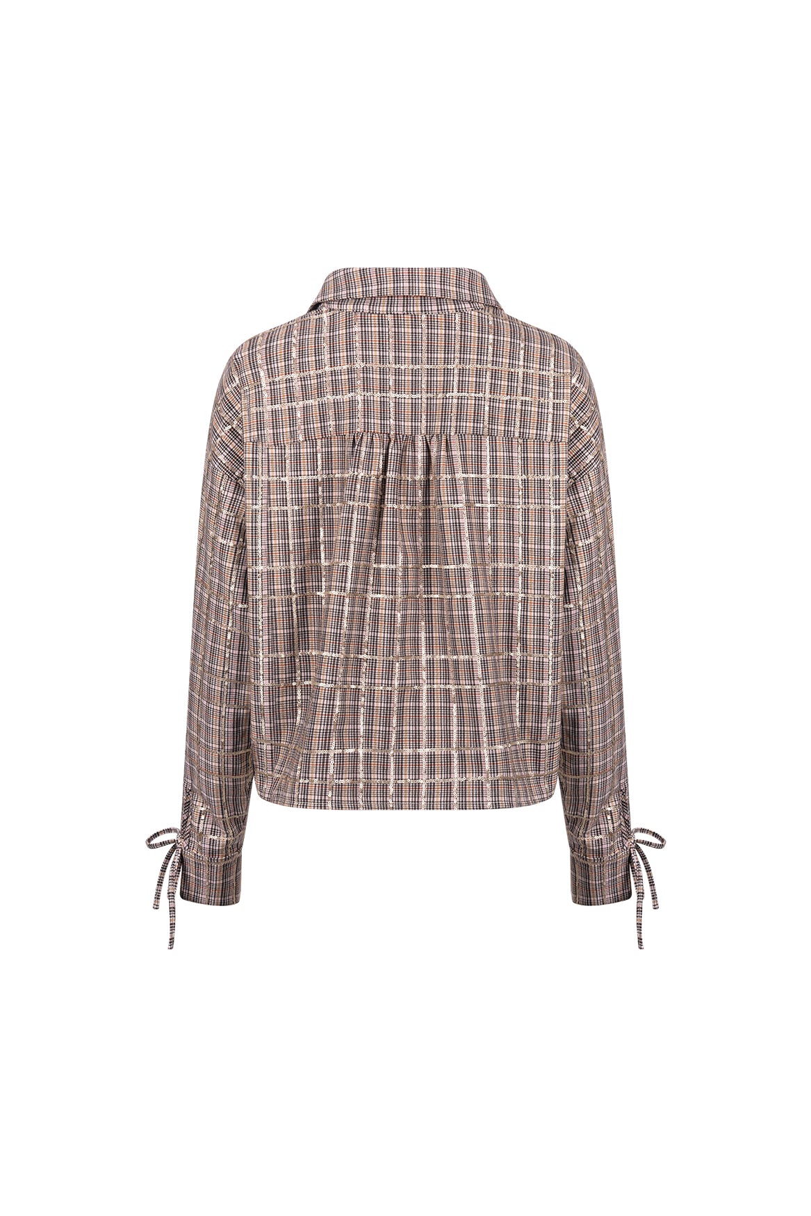 Bailey Bluse Karomuster | Sand/Rosé