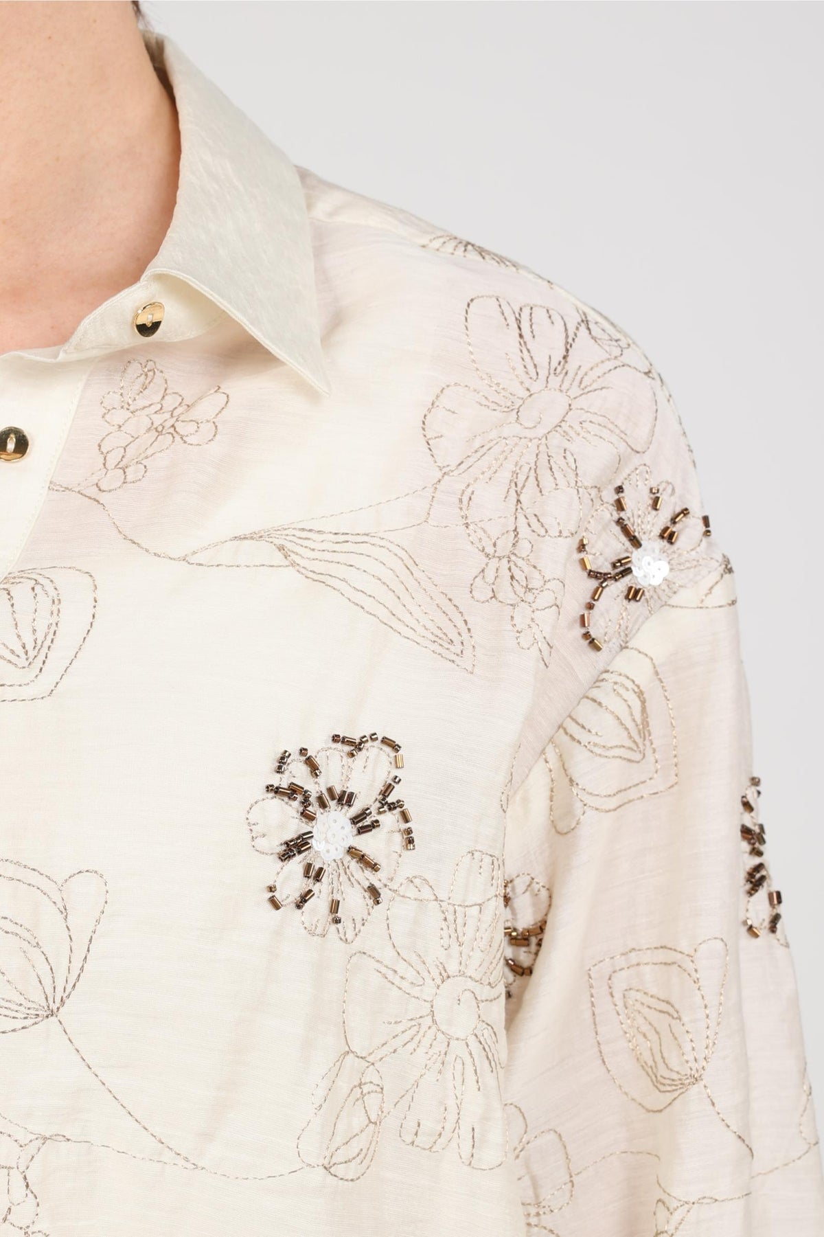 Aaliya Blouse Embroidery | Off White