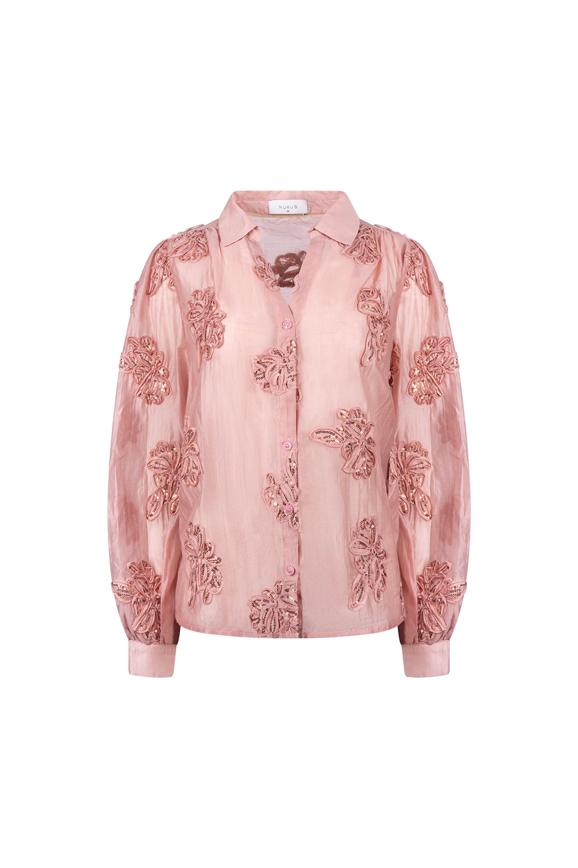 Antonella Blouse Paillet Flower | Rose